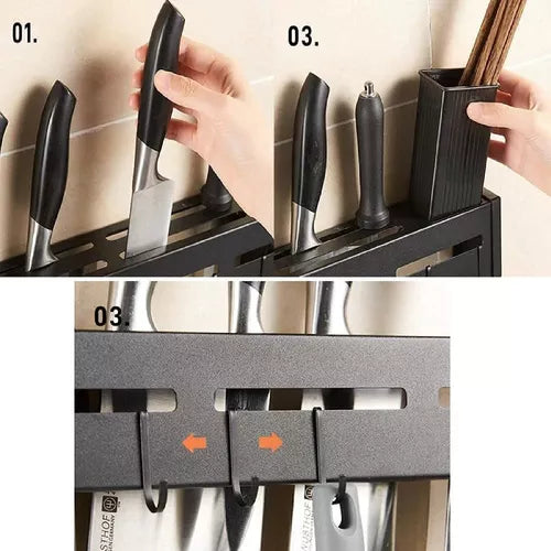 Organizador Utensilios y Cuchillos de Pared