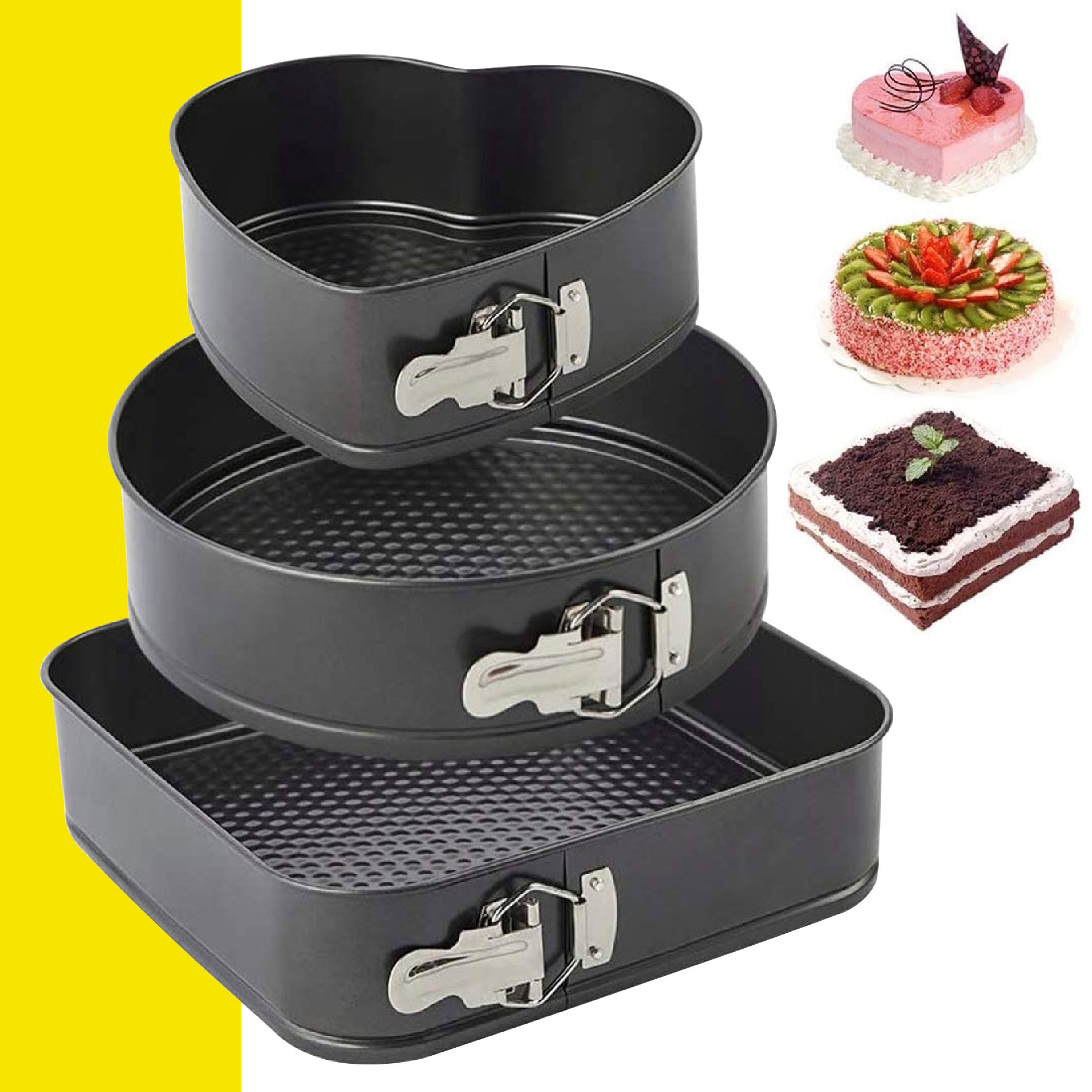 Set X3 Moldes Antiadherentes para Pastelería